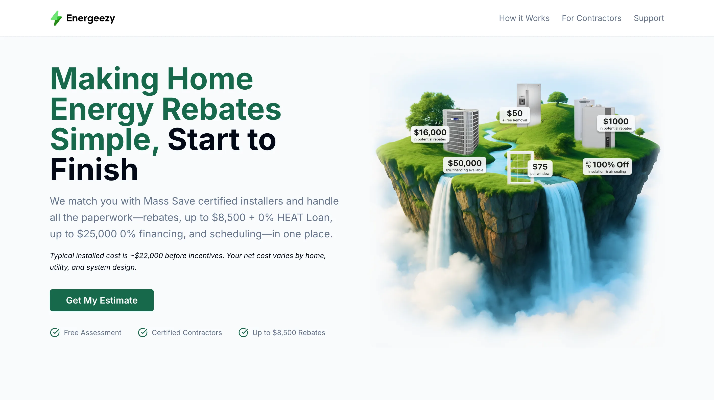 Energeezy app interface