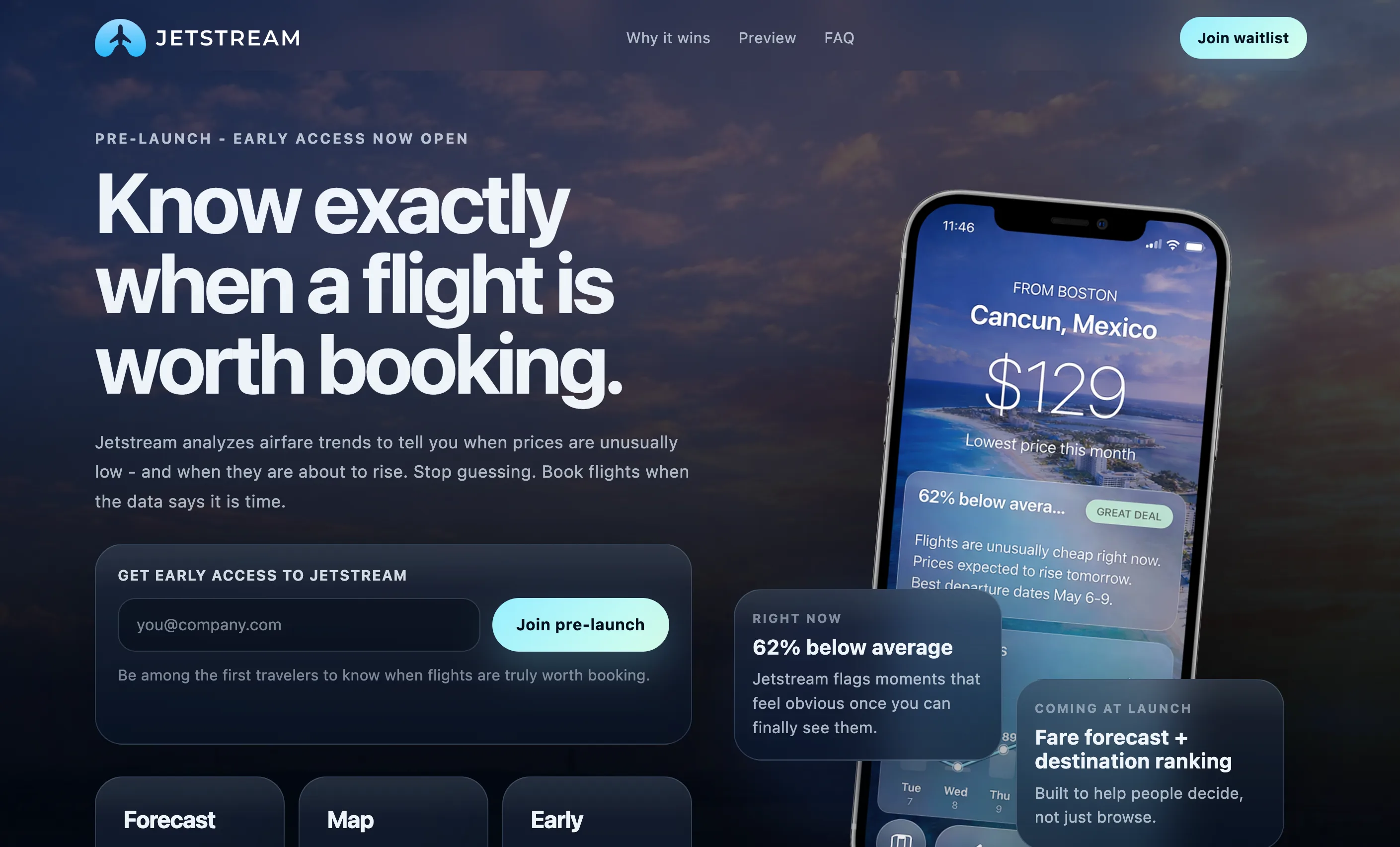 Jetstream app interface