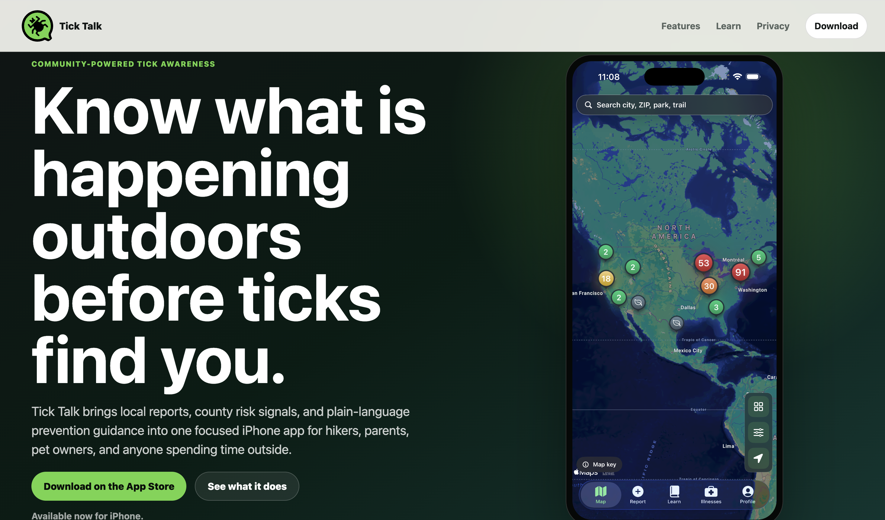 TickTalk app interface